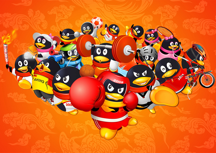 com平台上对外发布了qq奥运形象,让我们共同弘扬体育精神,掀全民运动